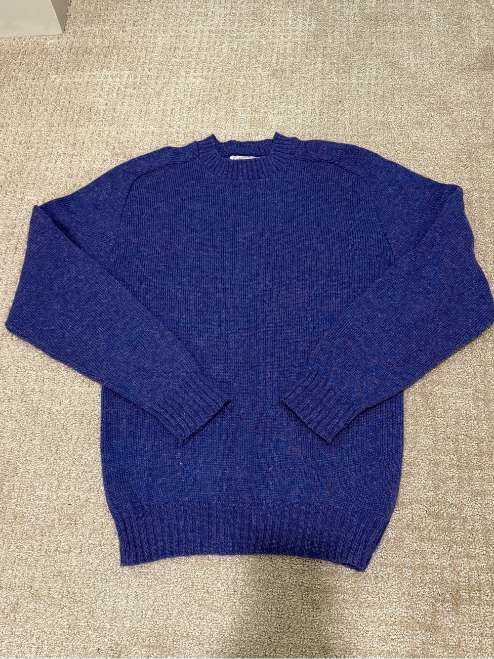 VINTAGE 1980’s Prego made in USA crewneck sweater wool blend periwinkle blue M